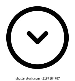 Drop down black icon. Suitable for website, content design, poster, banner, or video editing needs