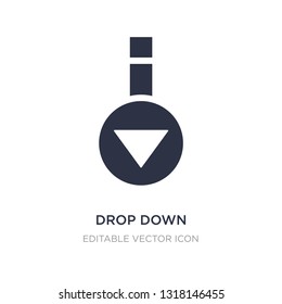 drop down icon on white background. Simple element illustration from UI concept. drop down icon symbol design.