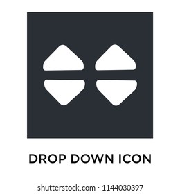 Drop Down icon vector isolated on white background for your web and mobile app design, Drop Down logo concept