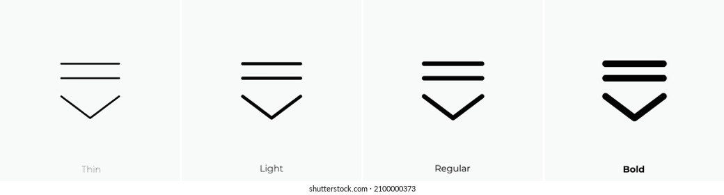 drop-down-list-icon-thin-light-stock-vector-royalty-free-2100000373