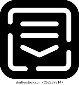Liste déroulante Conception de l'icône Image vectorielle de ligne