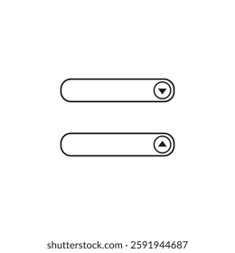 Drop down menu icon on white background Vector illustration.