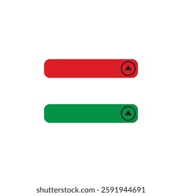 Drop down menu icon on white background Vector illustration colored flat design