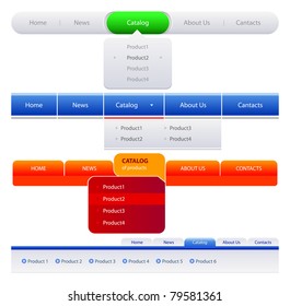 Drop Down Menu Set: Navigation Bars