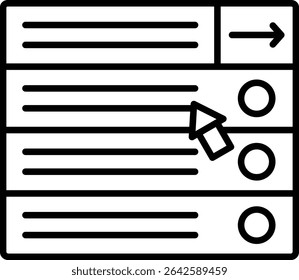Icône Image vectorielle de menu déroulant. Peut être utilisé pour l'impression, les applications mobiles et de web.