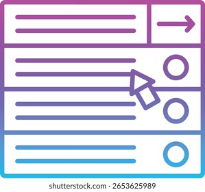 Icône Image vectorielle de menu déroulant. Peut être utilisé pour l'impression, les applications mobiles et de web.