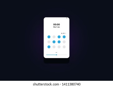 Drop Down Panel Notification Smartphone Phone User Interface User Experience UI Template Vector Illustration