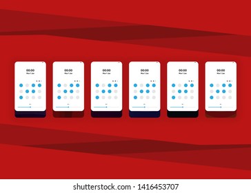 Drop Down Panel Notification Smartphone Phone User Interface User Experience UI Template Vector Illustration