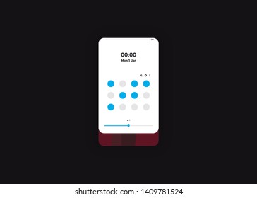 Drop Down Smartphone Phone User Interface User Experience UI Template Vector Illustration
