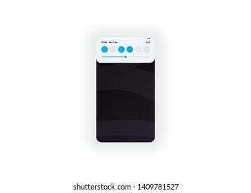 Drop Down Smartphone Phone User Interface User Experience UI Template Vector Illustration