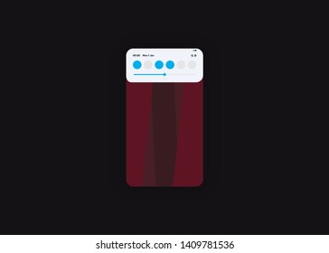 Drop Down Smartphone Phone User Interface User Experience UI Template Vector Illustration