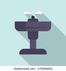 Drop drinking fountain icon. Flat illustration of drop drinking fountain vector icon for web design