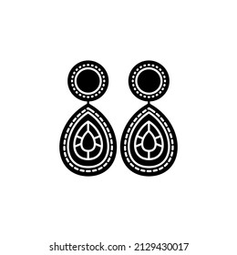 drop earrings icon in vector. Logotype