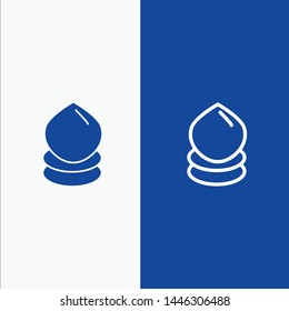 Drop, Eco, Ecology, Environment Line and Glyph Solid icon Blue banner Line and Glyph Solid icon Blue banner