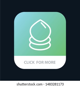 Drop, Eco, Ecology, Environment Mobile App Button. Android and IOS Line Version