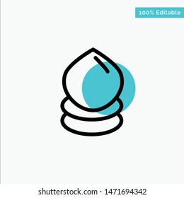 Drop, Eco, Ecology, Environment turquoise highlight circle point Vector icon