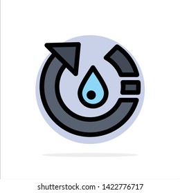 Drop, Ecology, Environment, Nature, Recycle Abstract Circle Background Flat color Icon