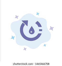 Drop, Ecology, Environment, Nature, Recycle Blue Icon on Abstract Cloud Background. Vector Icon Template background