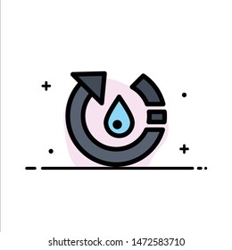 Drop, Ecology, Environment, Nature, Recycle  Business Flat Line Filled Icon Vector Banner Template