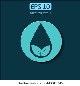 a drop of Ecology  icon vector
