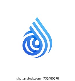Drop. Elegant vector icon or logo template