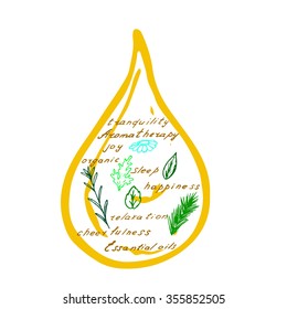 a drop of essential oil plants