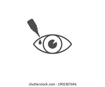 Drop, eye drops, medicine icon. Vector illustration, flat.
