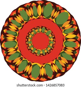 drop of fall rippling out on a red background