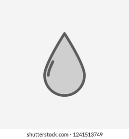 a drop field outline icon. Element of 2 color simple icon. Thin line icon for website design and development, app development. Premium icon