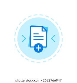 drop files to upload concept illustration, folder empty state icon ui. Modern graphic element icon.