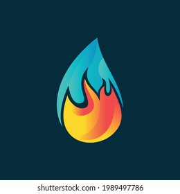 Diseño del logotipo del vector de extinción de incendios