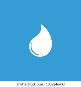 Drop flat vector icon. Water flat vector icon