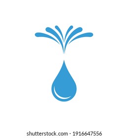 Drop flat vector icon. Water flat vector icon