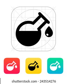 Drop from florence flask icon on white background.. Vector illustration.