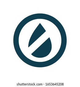 drop forbidden silhouette style icon design, Oil industry Gas energy fuel technology power industrial production and petroleum theme Vector illustration