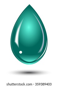 drop of fresh, cool, brilliant, transparent water