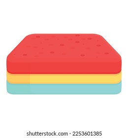 Drop gel sponge icon cartoon vector. Detergent liquid. Domestic spray