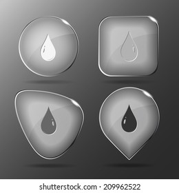Drop. Glasknöpfe. Vektorgrafik. 