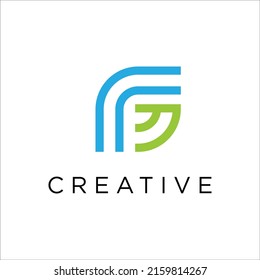 drop green logo design template