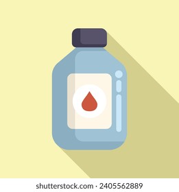 Drop hair coloring bottle icon flat vector. Trend lady. Procedure bowl beauty