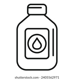 Drop hair coloring bottle icon outline vector. Trend lady. Procedure bowl beauty