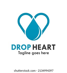 Ilustración del logotipo de Drop heart