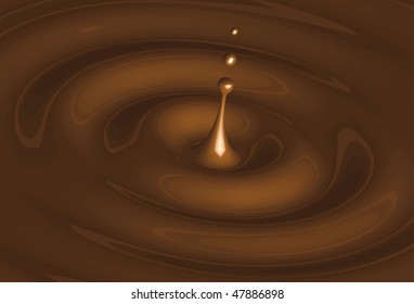 A drop of hot chocolate. Vector illustration