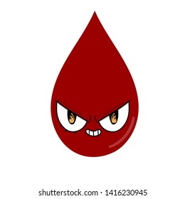 Drop of hot sause.  High quality isolated on white original vector object.