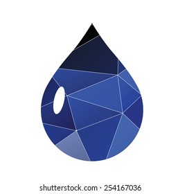 drop icon Abstract Triangle Geometrical background 