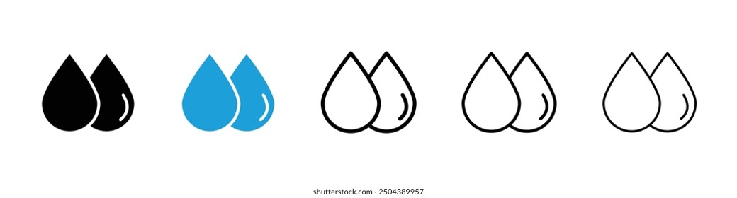 Icono de gota en colores negro y azul