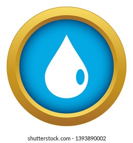 Drop icon blue vector isolated on white background for any design