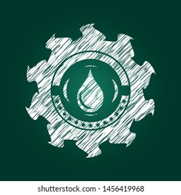 drop icon with chalkboard texture