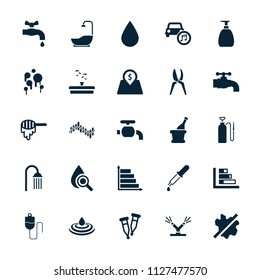 Drop icon. collection of 25 drop filled icons such as honey, no wash, shower, pipette, car music, champagne, lot price. editable drop icons for web and mobile.