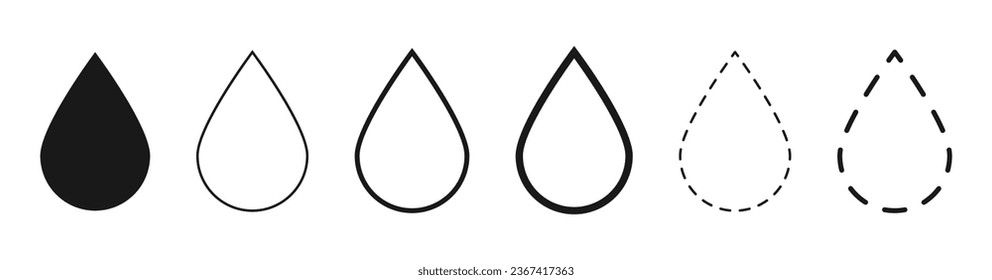 Colección de iconos desplegable. estilo plano de contorno. png. signos de símbolos vectoriales